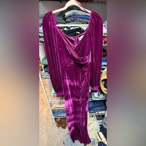 Aura Deep Purple Velvet Dress
